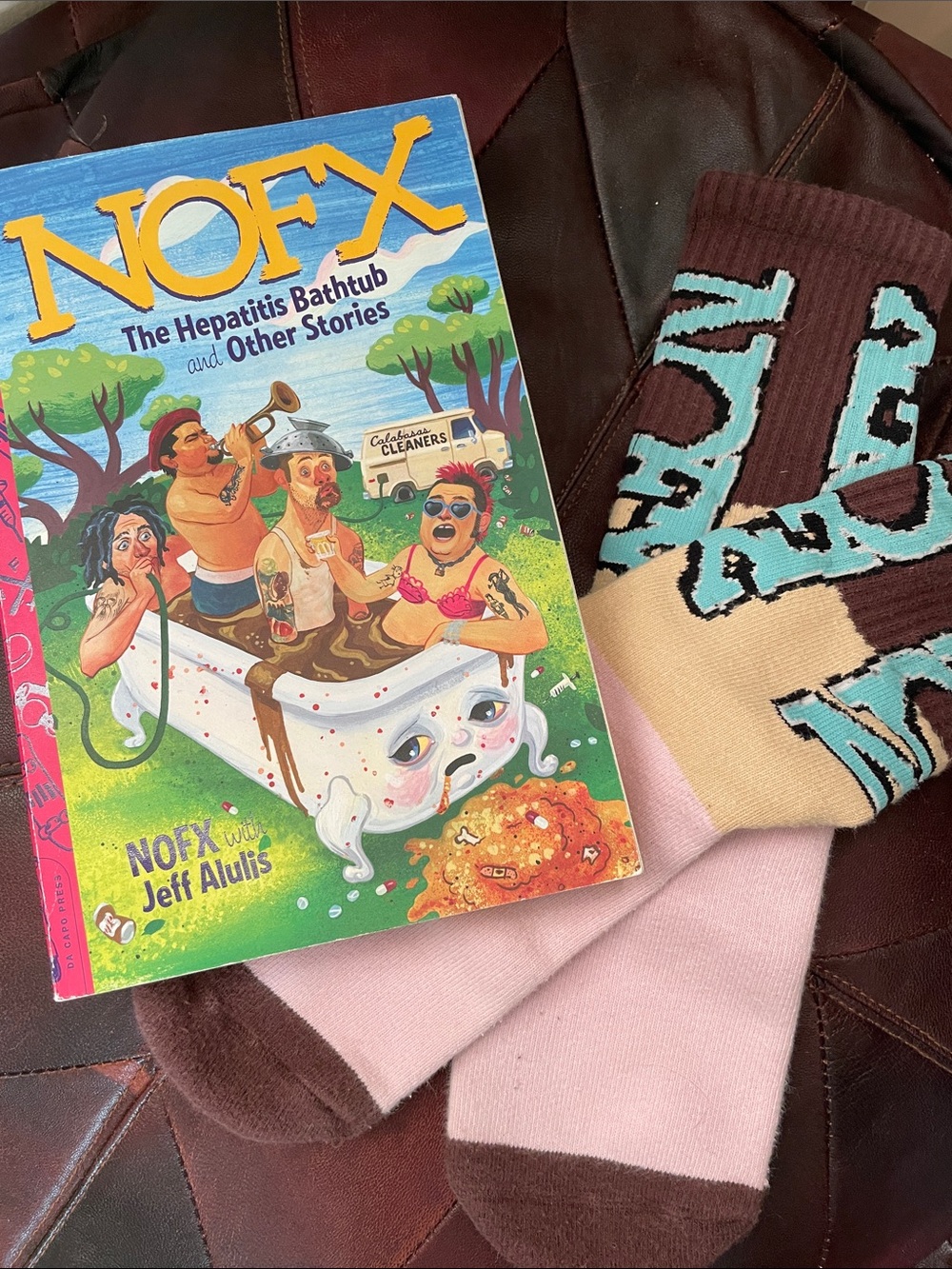 *signed* nofx the hepatitis bathtub and other tales book and socks bundle